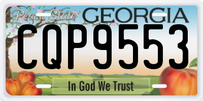 GA license plate CQP9553