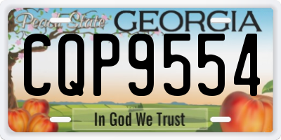 GA license plate CQP9554