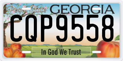 GA license plate CQP9558