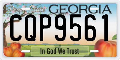 GA license plate CQP9561