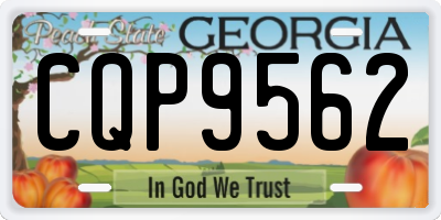 GA license plate CQP9562