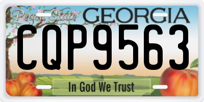 GA license plate CQP9563