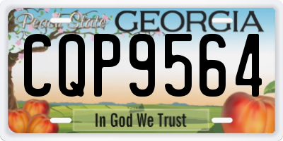 GA license plate CQP9564