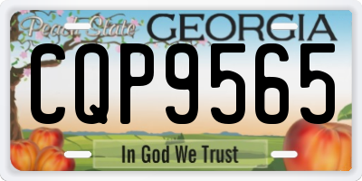 GA license plate CQP9565