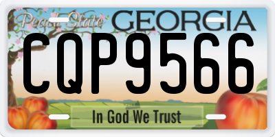 GA license plate CQP9566