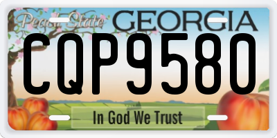 GA license plate CQP9580
