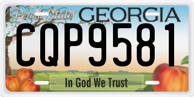 GA license plate CQP9581