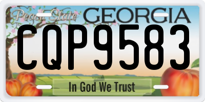 GA license plate CQP9583