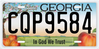 GA license plate CQP9584