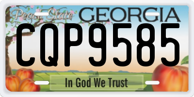 GA license plate CQP9585