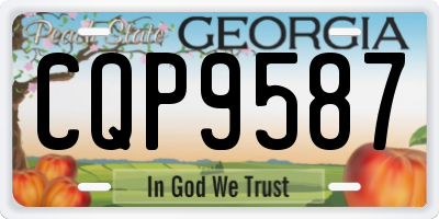 GA license plate CQP9587