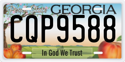 GA license plate CQP9588
