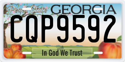 GA license plate CQP9592