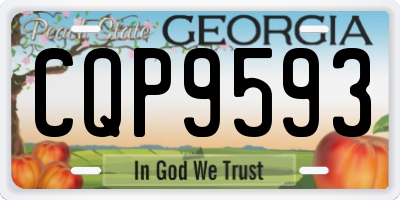 GA license plate CQP9593
