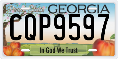 GA license plate CQP9597