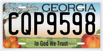 GA license plate CQP9598
