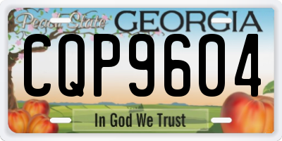 GA license plate CQP9604