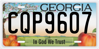 GA license plate CQP9607