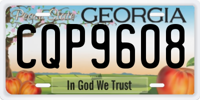 GA license plate CQP9608