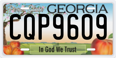 GA license plate CQP9609