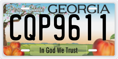 GA license plate CQP9611