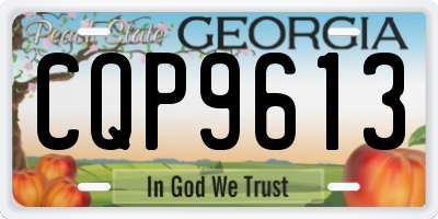 GA license plate CQP9613