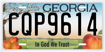 GA license plate CQP9614