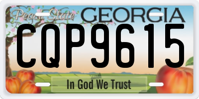 GA license plate CQP9615