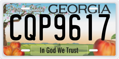 GA license plate CQP9617
