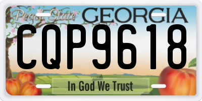 GA license plate CQP9618