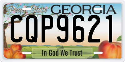 GA license plate CQP9621