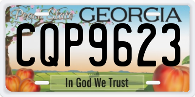 GA license plate CQP9623