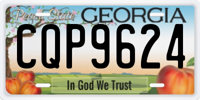 GA license plate CQP9624
