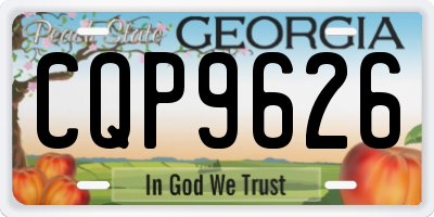 GA license plate CQP9626