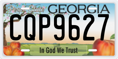 GA license plate CQP9627