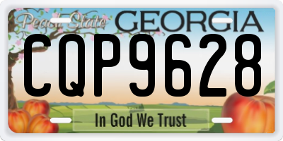 GA license plate CQP9628