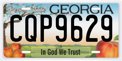 GA license plate CQP9629