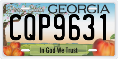 GA license plate CQP9631
