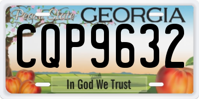 GA license plate CQP9632