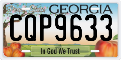 GA license plate CQP9633