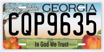 GA license plate CQP9635