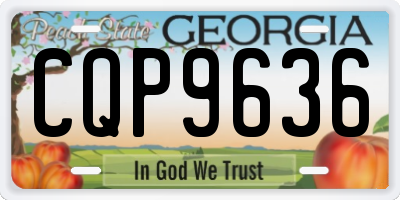 GA license plate CQP9636