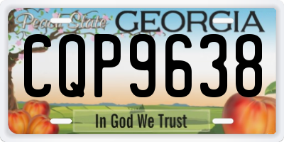 GA license plate CQP9638
