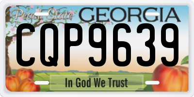 GA license plate CQP9639