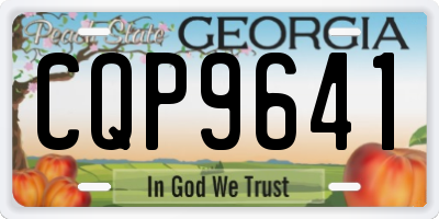 GA license plate CQP9641