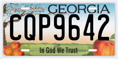 GA license plate CQP9642