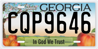 GA license plate CQP9646