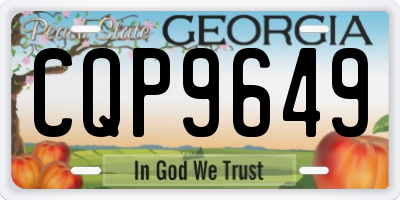 GA license plate CQP9649