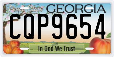 GA license plate CQP9654