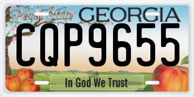 GA license plate CQP9655
